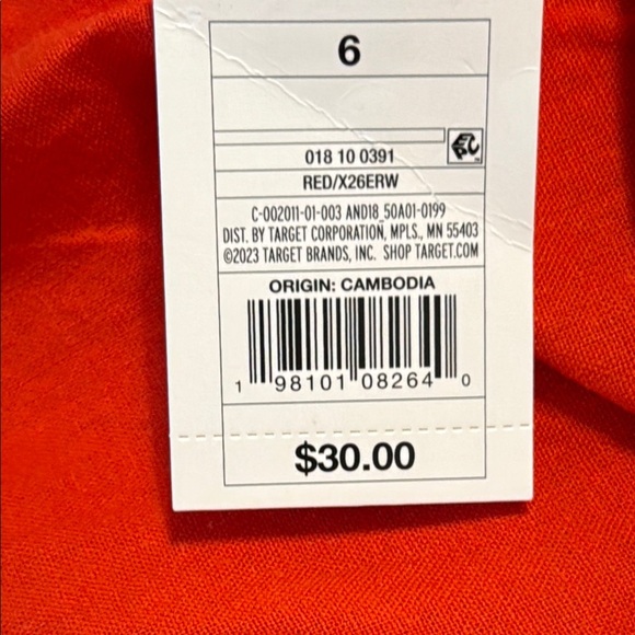 🌹NWT:A NEW DAY RED TAPERED LEG PANTS - Picture 5 of 6